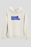 Voleybol Baskılı Unisex Ekru Hoodie