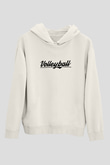 Voleybol Baskılı Unisex Ekru Hoodie