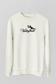 Voleybol Baskılı Unisex Ekru Sweatshirt
