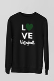 Voleybol - Volleyball Baskılı Unisex Siyah Sweatshirt