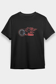 Voleybol - Volleyball Baskılı Unisex Siyah Tişört - Tshirt