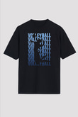 Voleybol - Volleyball Baskılı Unisex Siyah Oversize Tişört