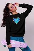 Voleybol - Volleyball Baskılı Unisex Siyah Sweatshirt