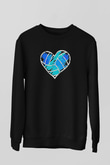 Voleybol - Volleyball Baskılı Unisex Siyah Sweatshirt