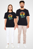 Voleybol - Volleyball Baskılı Unisex Siyah Tişört - Tshirt