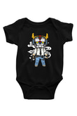 Voltron Pub-G Baskılı Unisex Siyah Bebek Body - Zıbın
