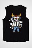 Voltron Pub-G Baskılı Unisex Siyah Kolsuz Tişört
