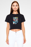 Voltron Siyah Crop Top Tişört