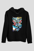 Voltron Siyah Unisex Kapüşonlu Sweatshirt