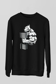 Vücut geliştirme Siyah Unisex Sweatshirt