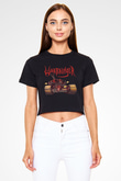 Warbringer Siyah Crop Top Tişört