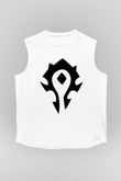 Warcraft Beyaz Unisex Kolsuz Tişört
