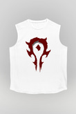 Warcraft Beyaz Unisex Kolsuz Tişört