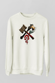 Warcraft Beyaz Unisex Sweatshirt