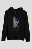 Warcraft Siyah Unisex Kapşonlu Sweatshirt