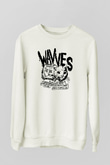 Wavves Beyaz Unisex Sweatshirt