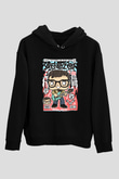 Weezer Baskılı Unisex Siyah Hoodie