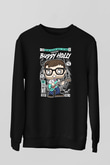 Weezer Baskılı Unisex Siyah Sweatshirt