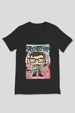 Weezer Baskılı Unisex Siyah V Yaka Tişört