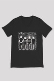 Weezer Siyah Unisex V Yaka Tişört T-Shirt