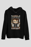 Weird Al Yankovic Baskılı Unisex Siyah Hoodie