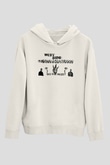 West Side Connection Baskılı Beyaz Unisex Kapüşonlu Sweatshirt