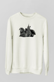 West Side Connection Baskılı Beyaz Unisex Sweatshirt
