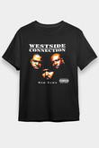 West Side Connection Baskılı Unisex Siyah Tişört - Tshirt