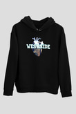 West Side Connection Baskılı Unisex Siyah Hoodie