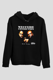 West Side Connection Baskılı Unisex Siyah Hoodie