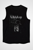 Whiskey Baskılı Unisex Siyah  Kolsuz Tişört
