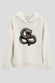 Whitesnake Baskılı Beyaz Unisex Kapüşonlu Sweatshirt