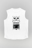 Whitesnake Baskılı Beyaz Unisex Kolsuz Tişört - Tshirt