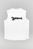 Whitesnake Baskılı Beyaz Unisex Kolsuz Tişört - Tshirt