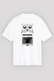 Whitesnake Baskılı Beyaz Unisex Oversize Tişört - Tshirt