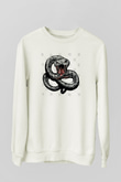 Whitesnake Baskılı Beyaz Unisex Sweatshirt