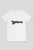 Whitesnake Baskılı Beyaz Unisex V Yaka Tişört - Tshirt
