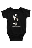 Whitesnake Baskılı Unisex Siyah Bebek Body - Zıbın