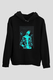 Whitesnake Baskılı Unisex Siyah Kapüşonlu Sweatshirt