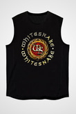 Whitesnake Baskılı Unisex Siyah Kolsuz Tişört - Tshirt