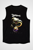 Whitesnake Baskılı Unisex Siyah Kolsuz Tişört - Tshirt