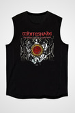 Whitesnake Baskılı Unisex Siyah Kolsuz Tişört - Tshirt