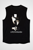Whitesnake Baskılı Unisex Siyah Kolsuz Tişört - Tshirt