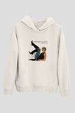 Whitney Houston Baskılı Unisex Beyaz Kapüşonlu Sweatshirt