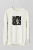 Whitney Houston Baskılı Unisex Beyaz Sweatshirt