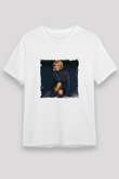Whitney Houston Baskılı Unisex Beyaz Tişört