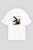 Whitney Houston Baskılı Unisex Beyaz Tişört