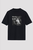 Whitney Houston Baskılı Unisex Oversize Siyah Tişört