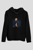 Whitney Houston Baskılı Unisex Siyah Hoodie