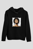 Whitney Houston Baskılı Unisex Siyah Hoodie